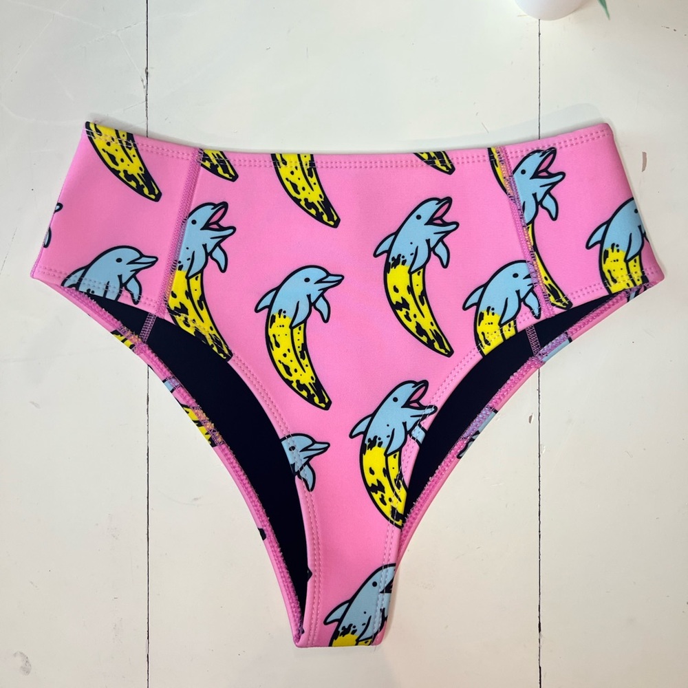 Limited Edition HOAKA x PONY Willy Banana Dolphin High Waist Bikini Bottoms